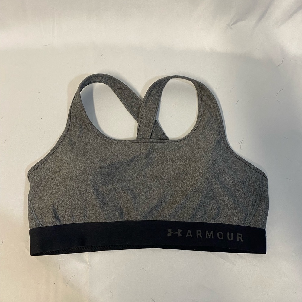 Under Armour gray compression sports bra